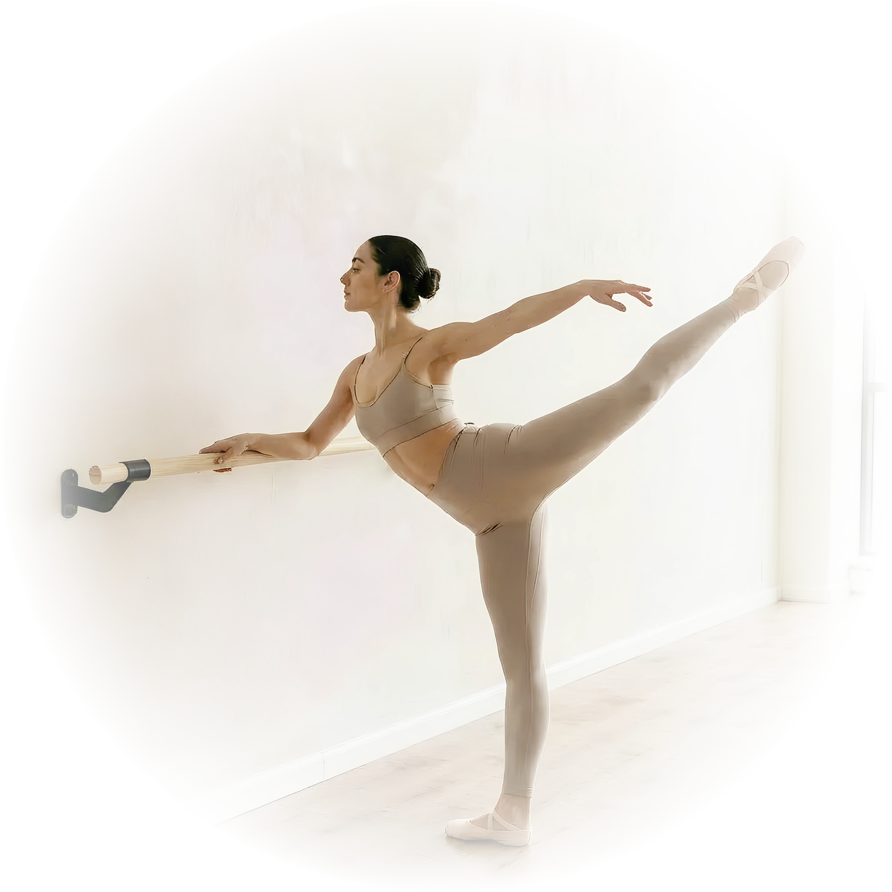 wall-mounted ballet barre